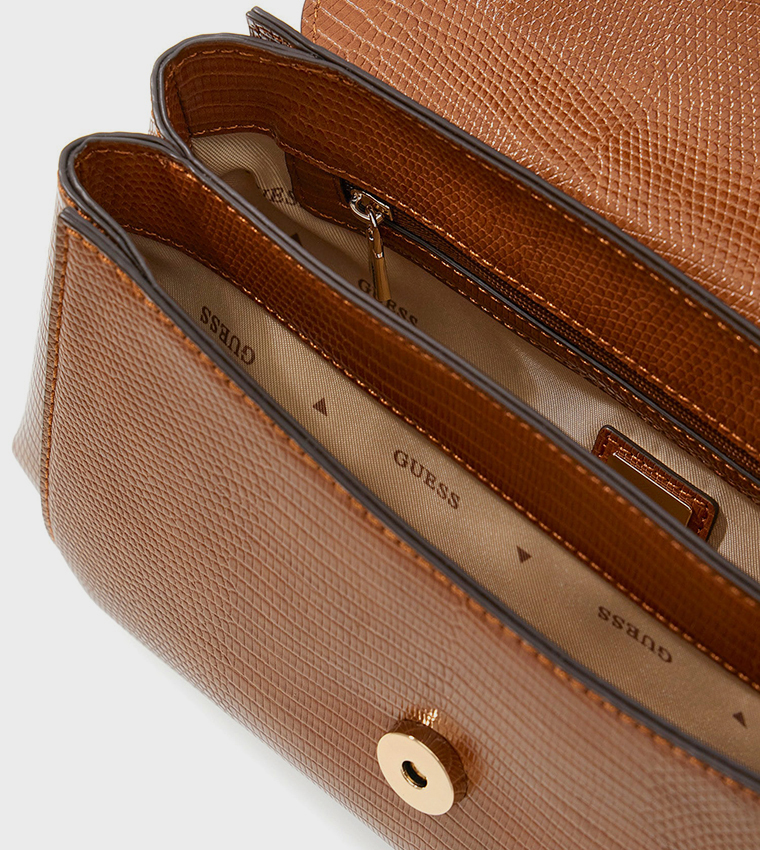 MELINDA Textured Top Handle Bag