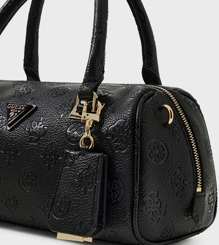 CRESIDIA II Logo Debossed Barrel Bag