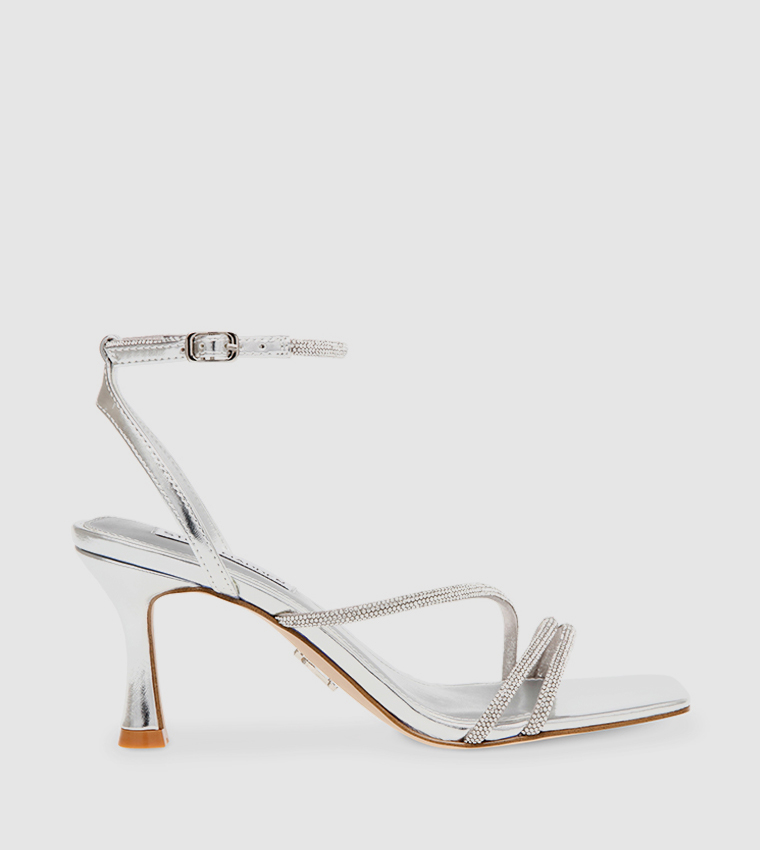 STIR-UP Embellished Ankle Strap Sandals