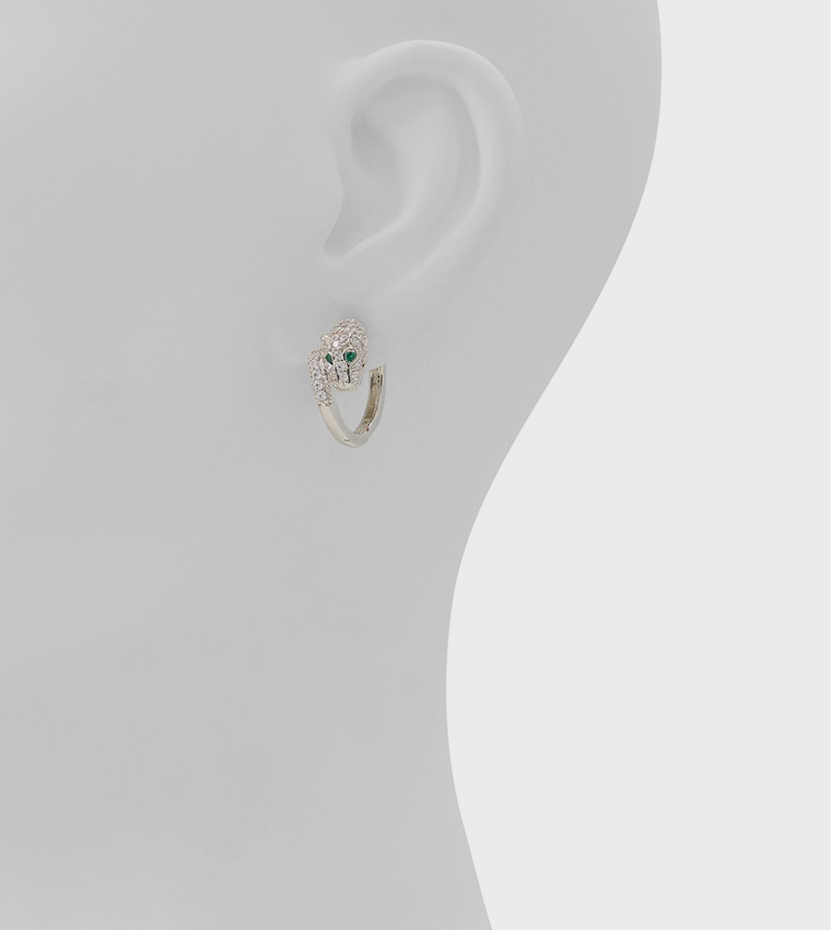 STRIGIDAE Embellished Hoop Earrings