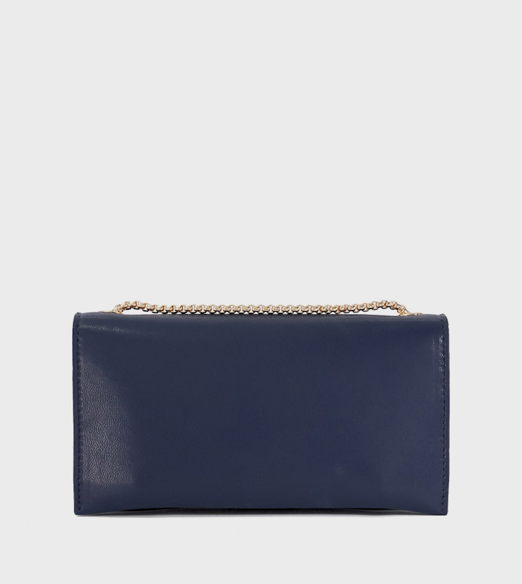 Dune blue clutch bag deals