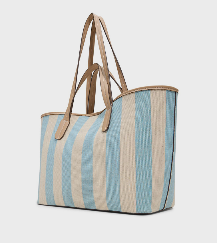 SUMMER Striped Tote Bag