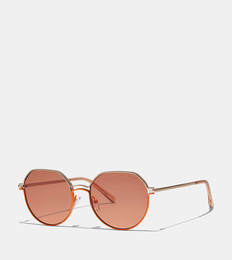 Orange shop round sunglasses