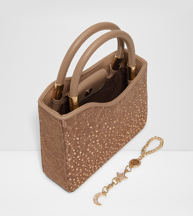 SUNLACE Embellished Top Handle Bag