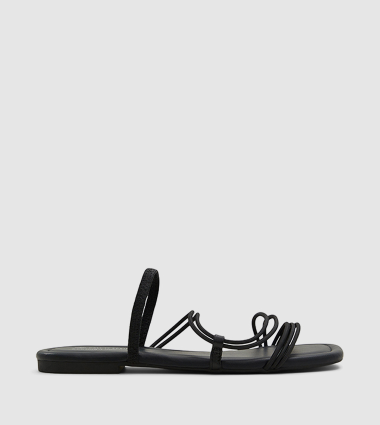 Black and shop white sandals
