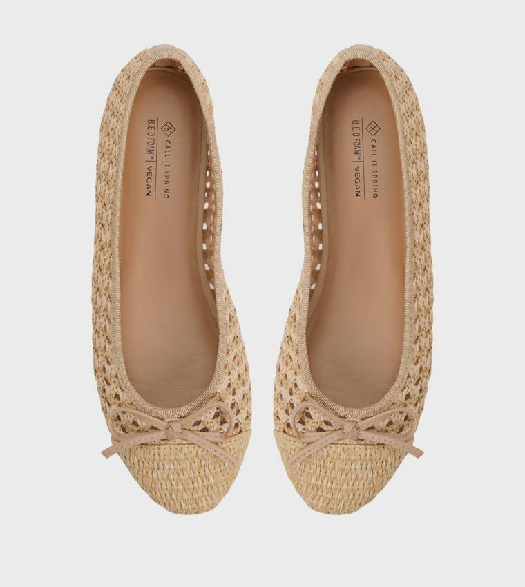 SWEETY Straw Ballerinas