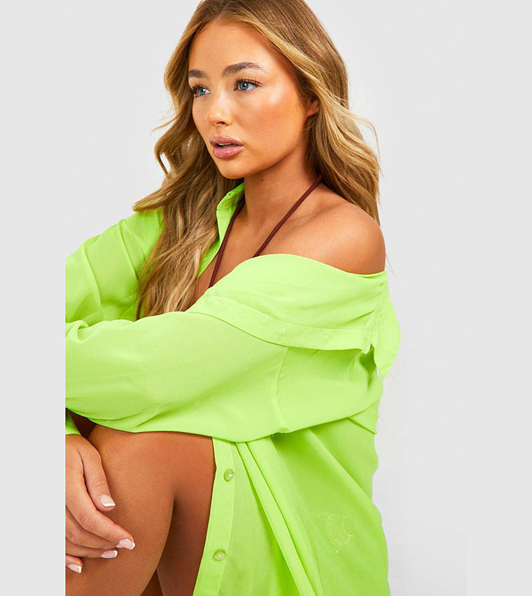 Oversized beach 2024 shirt dress