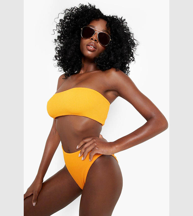 Bandeau yellow bikini online