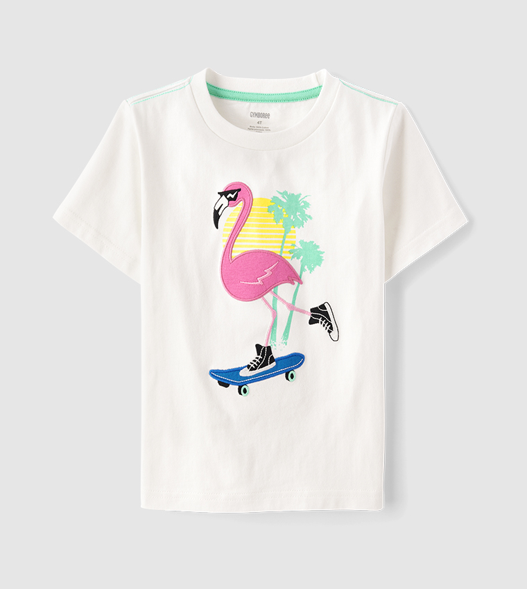 Appliqued Short Sleeves T-Shirt