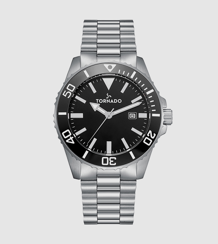 Analog Round Black Dial Watch