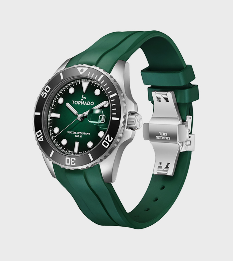 Lumina Green Dial Analog Watch