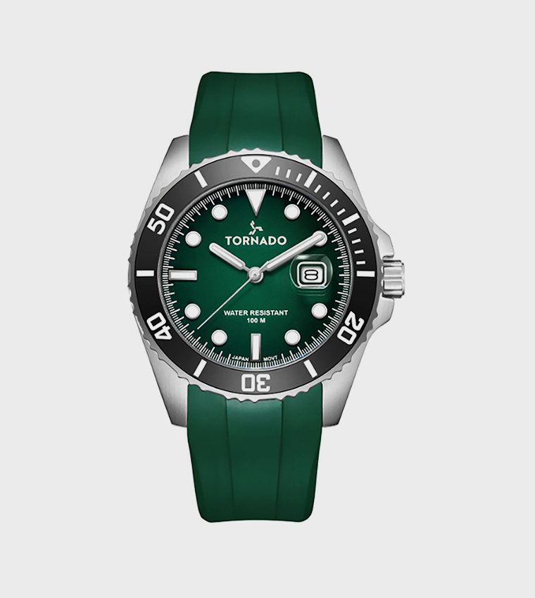 Lumina Green Dial Analog Watch