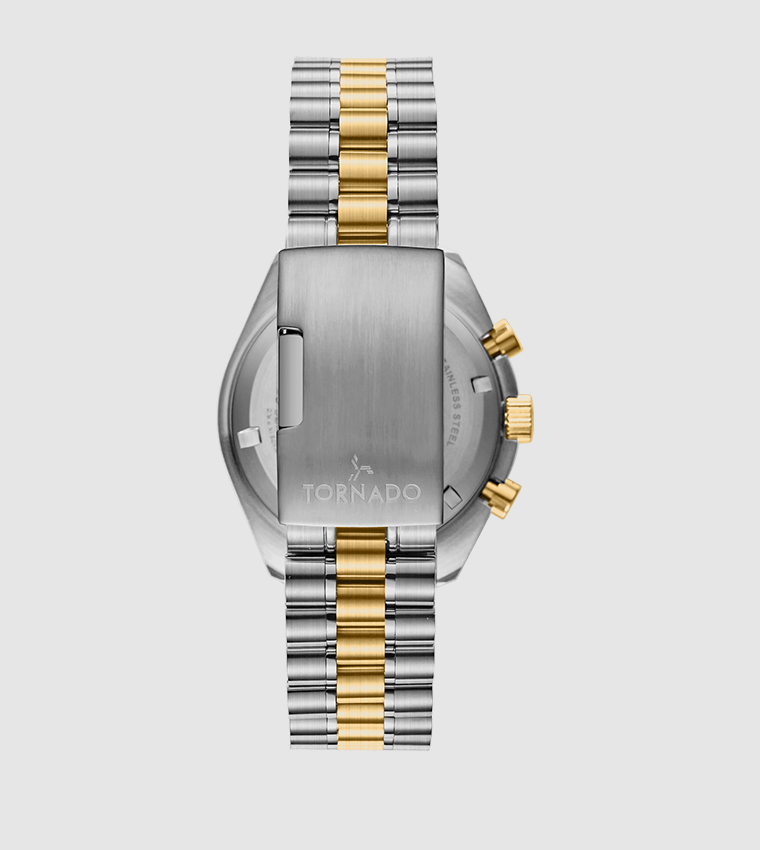Round Black Dial Chronograph Watch
