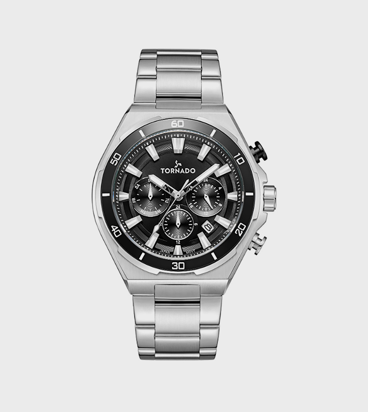 Stellar X Black Dial Chronograph Watch