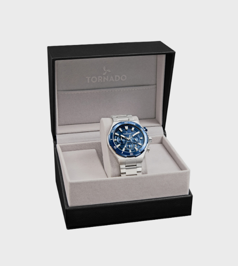 Stellar X Blue Dial Chronograph Watch
