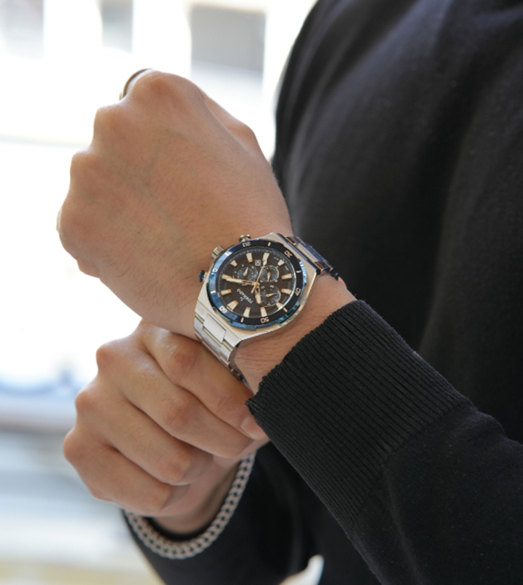 Stellar X Blue Dial Chronograph Watch