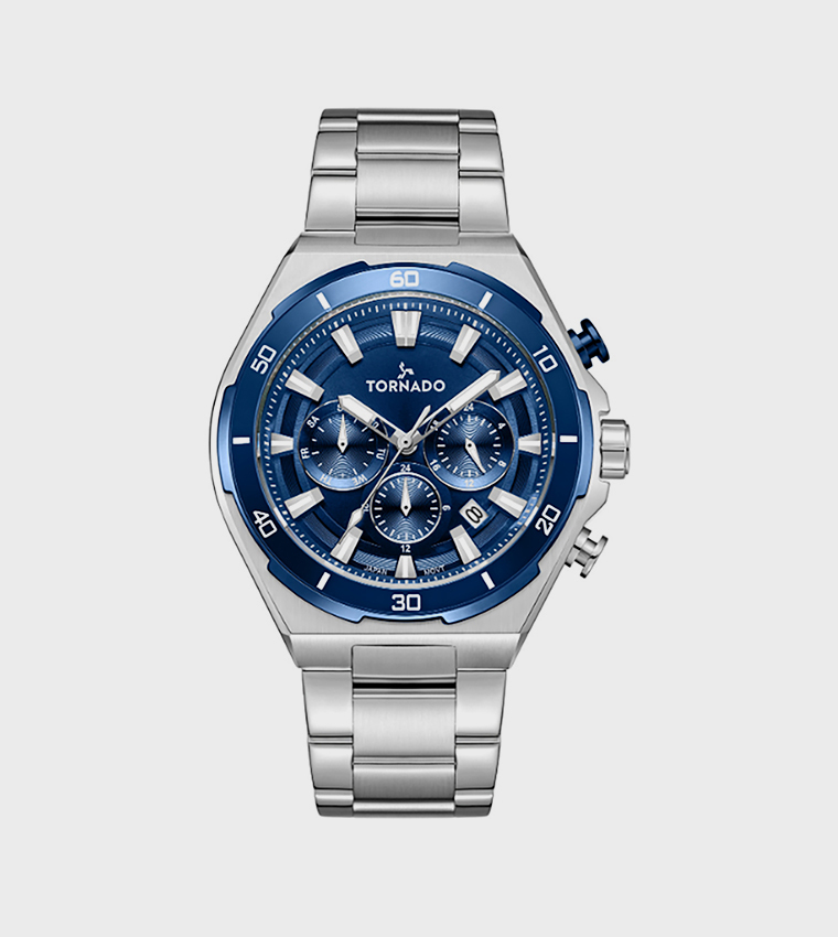 Stellar X Blue Dial Chronograph Watch
