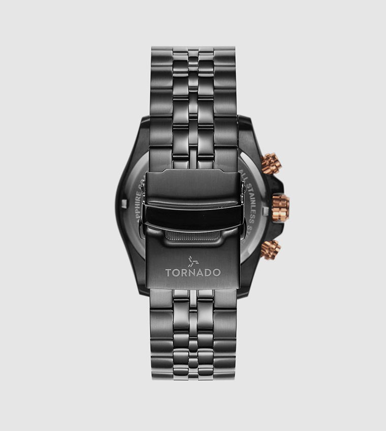 Chronograph Black with Rose Gold Markings Dial Watch