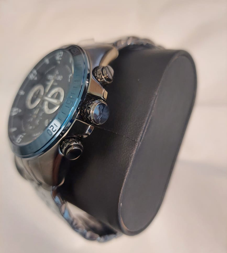 Blue Dial Chronograph Analog Watch