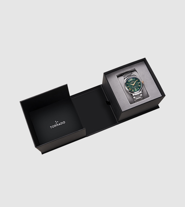 Green with Gold Highlights Dial Analog Watch