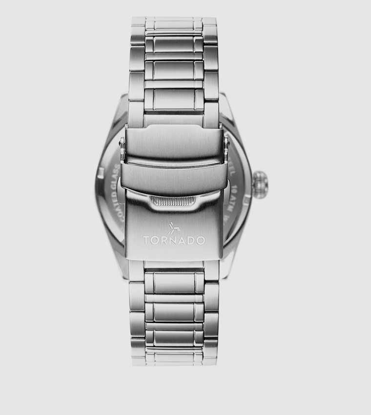 Round White Dial Analog Watch