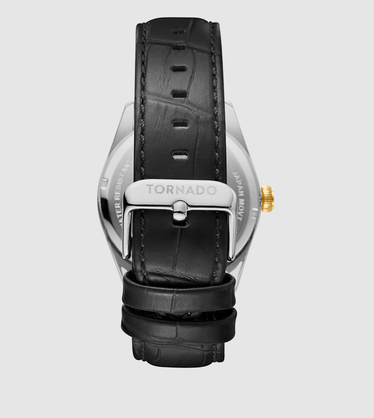 White with Gold Highlights Dial Analog Watch