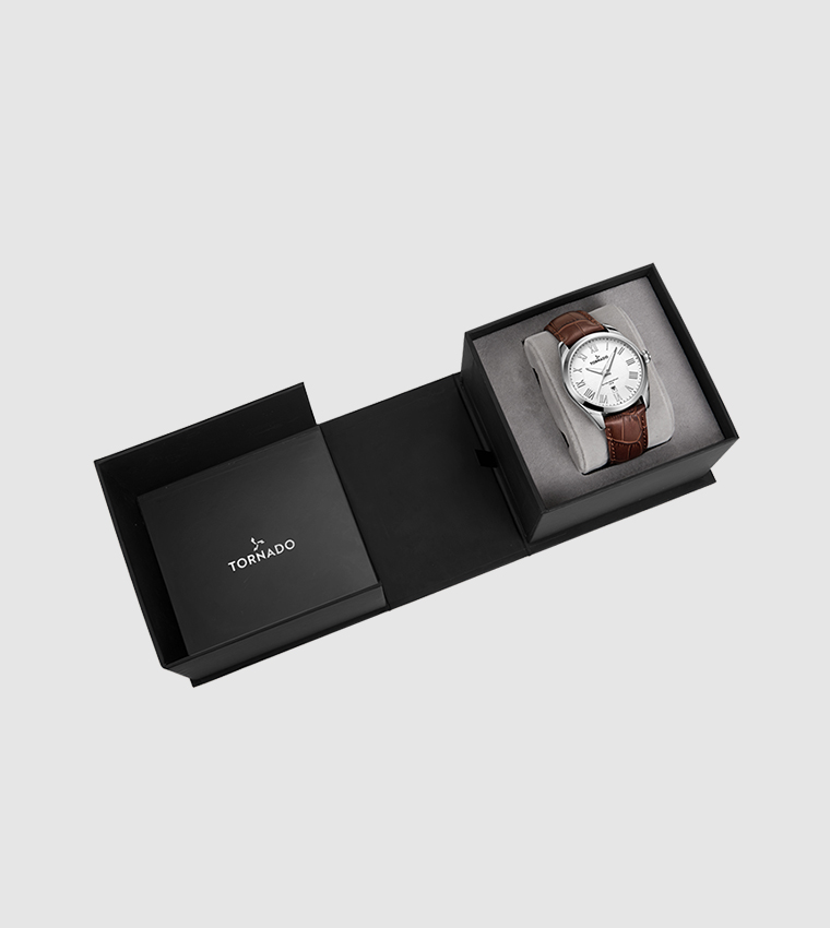Round White Dial Analog Watch