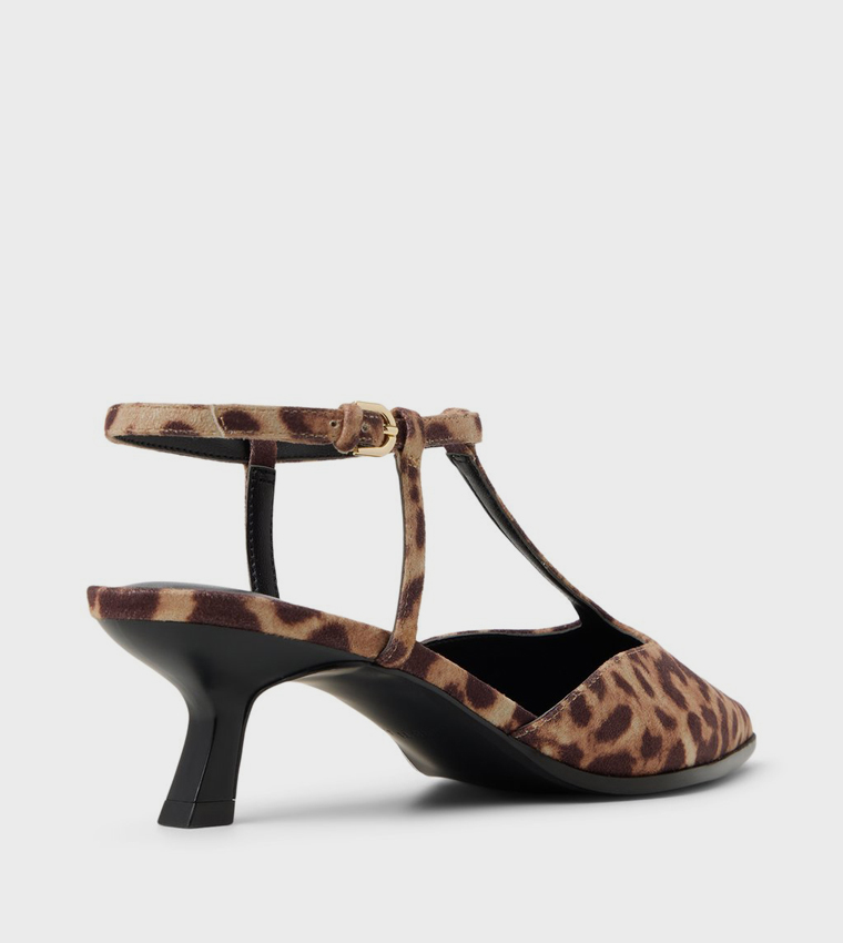 TALAA Animal Printed Mule Pumps