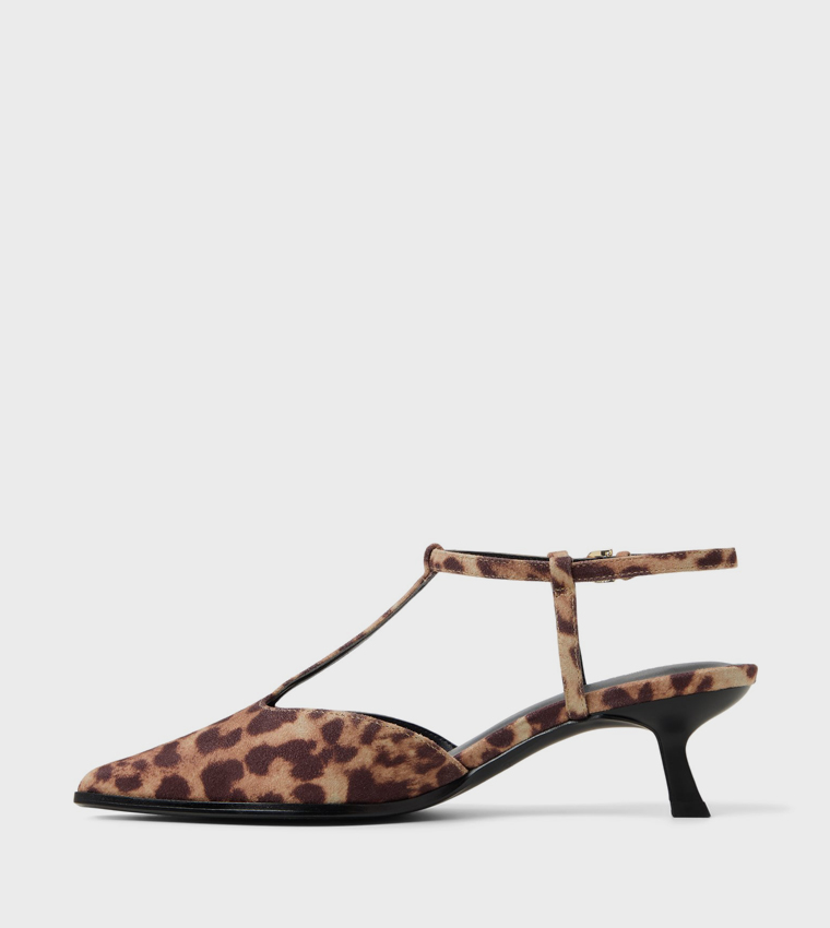 TALAA Animal Printed Mule Pumps