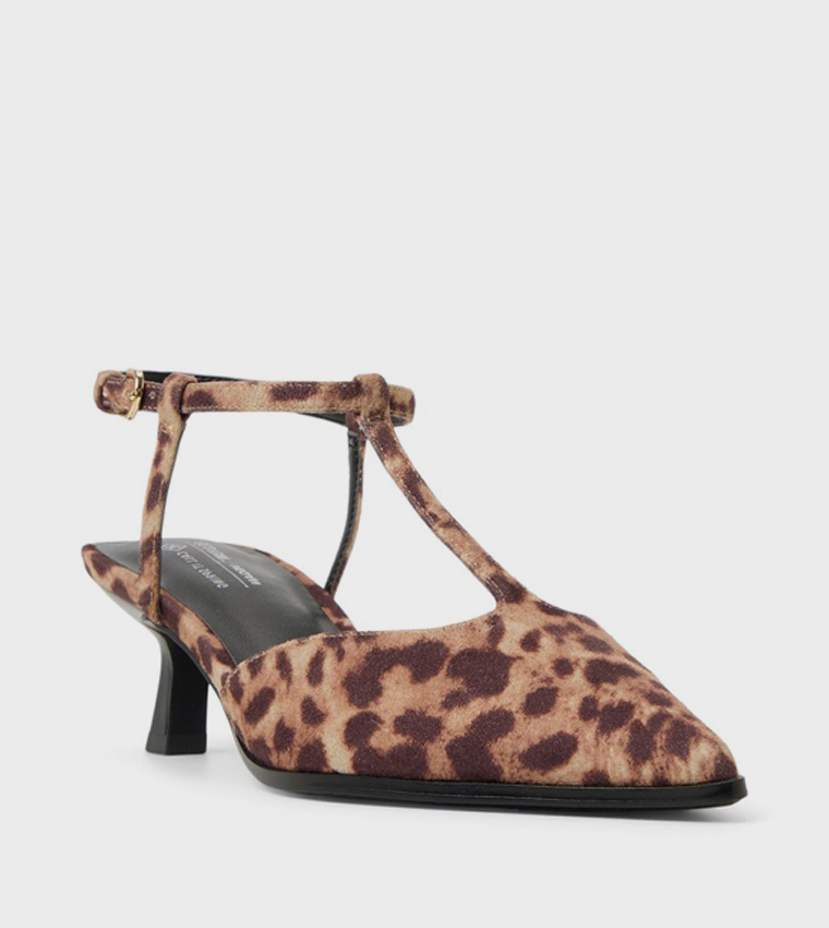 TALAA Animal Printed Mule Pumps