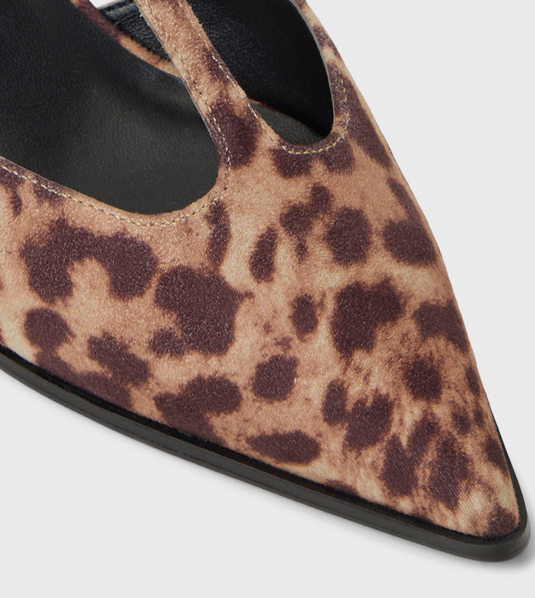 TALAA Animal Printed Mule Pumps