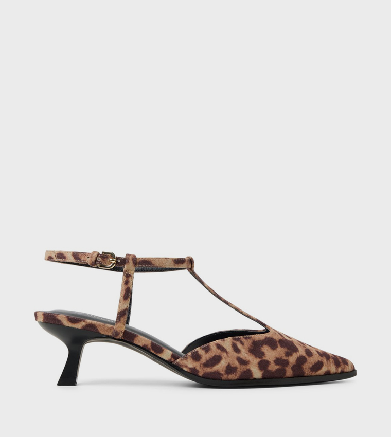 TALAA Animal Printed Mule Pumps