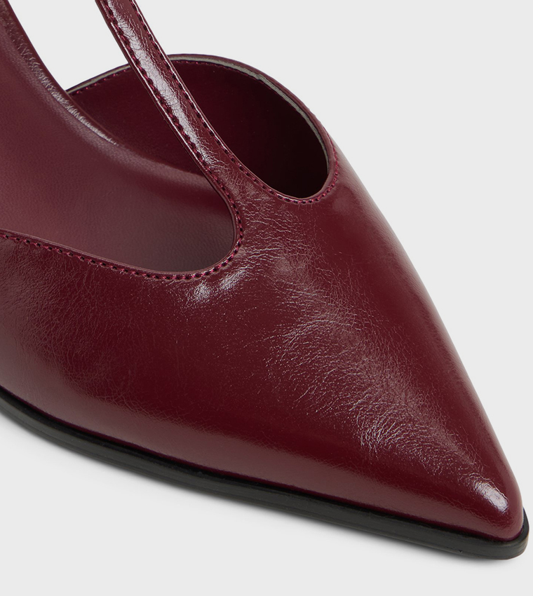 TALAA Ankle Strap Mule Pumps