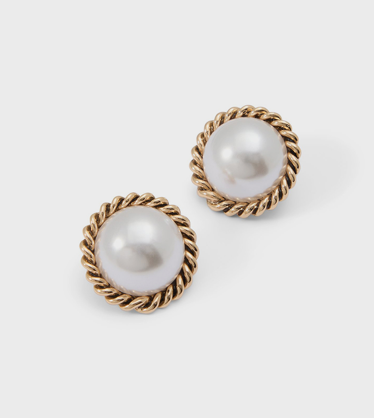 TALABERIA Pearl Stud Earrings