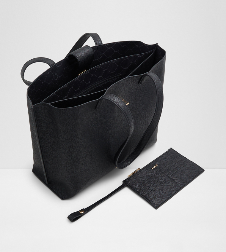 TALOBRERAEN Textured Tote Bag with Pouch