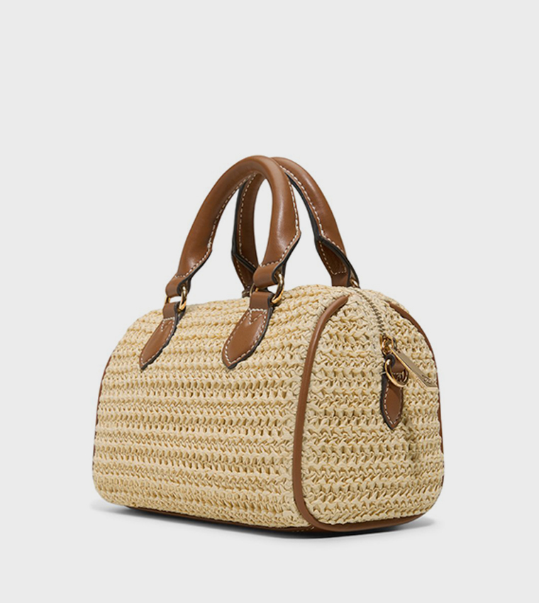 TANAA Raffia Satchel Bag