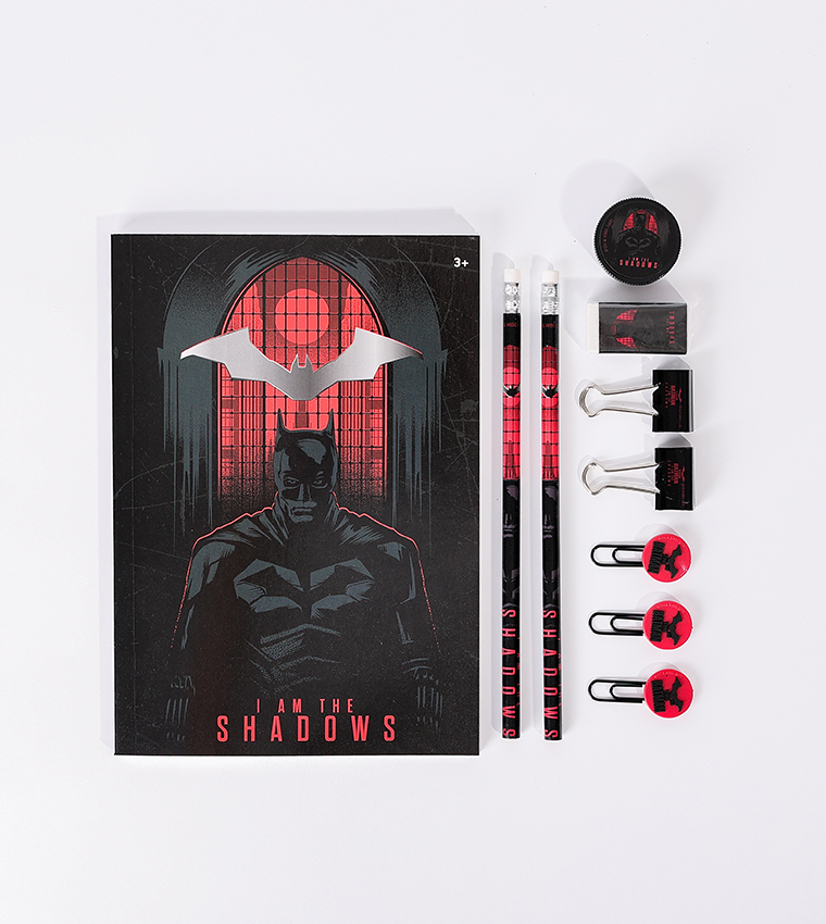 10 Piece Batman I Am The Shadows Stationery Set