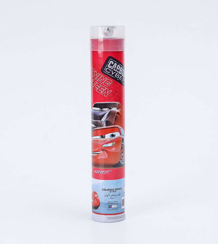 Cars Super Charge 12Pcs Tin Tube Coloring Pencils