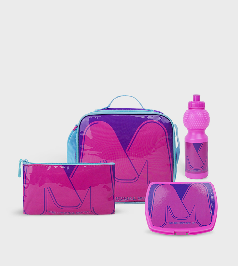 Printed 16" Trolley Backpack Set