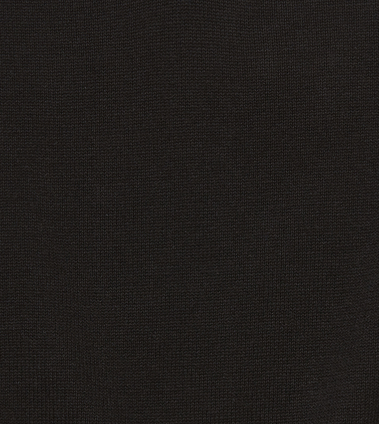 Regular Fit Long Sleeve Sweater - Black