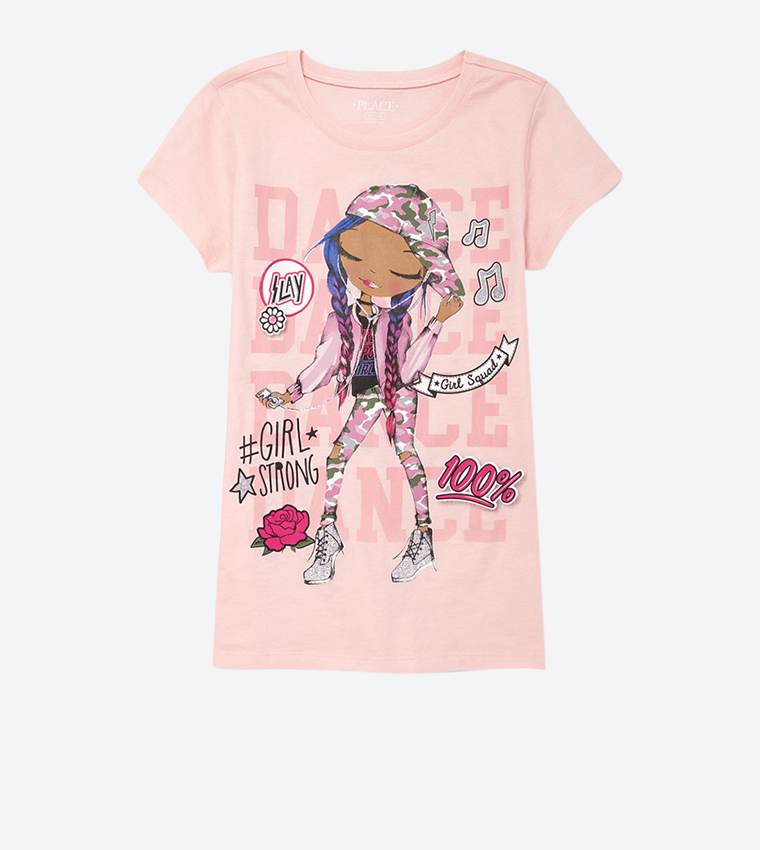 Buy The Children's Place Dancer Girl Graphic Short Sleeve T Shirt
