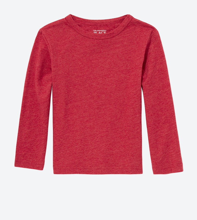 Long Sleeve Layering T-Shirt - Red TCP2102823