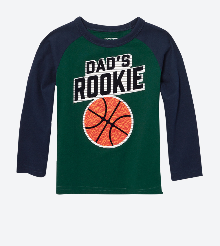 Long Sleeve Graphic Raglan T-Shirt - Green