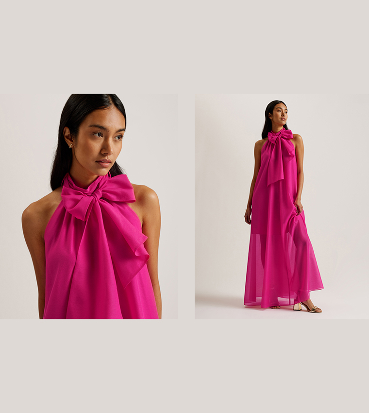 ARIKAA Bow Detail Maxi Dress