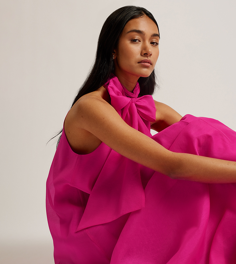 ARIKAA Bow Detail Maxi Dress
