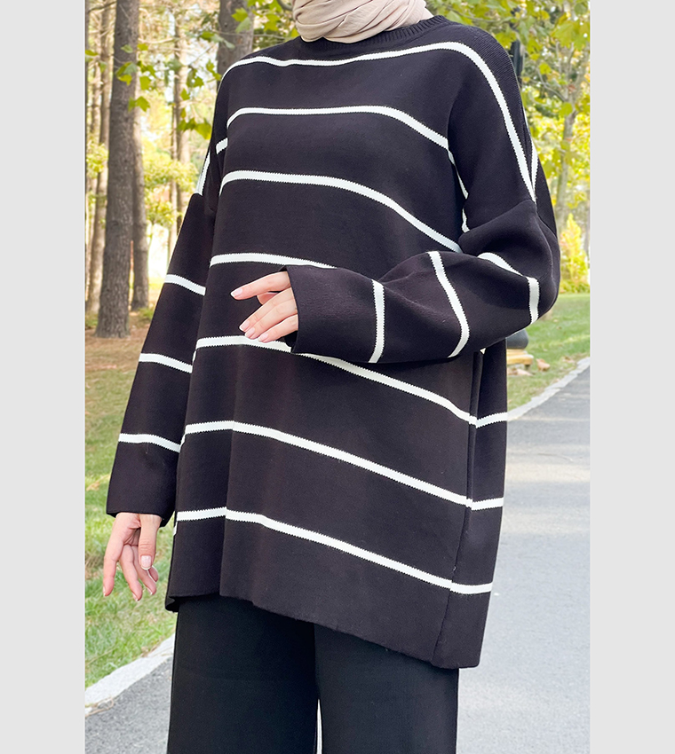 Striped Sweater and Bottom Set
