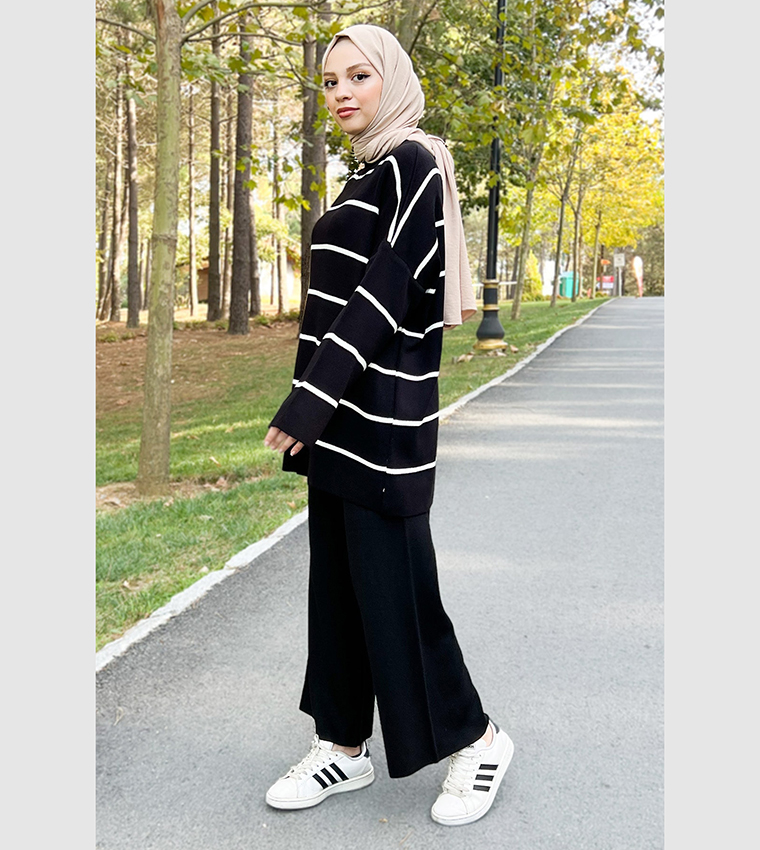 Striped Sweater and Bottom Set