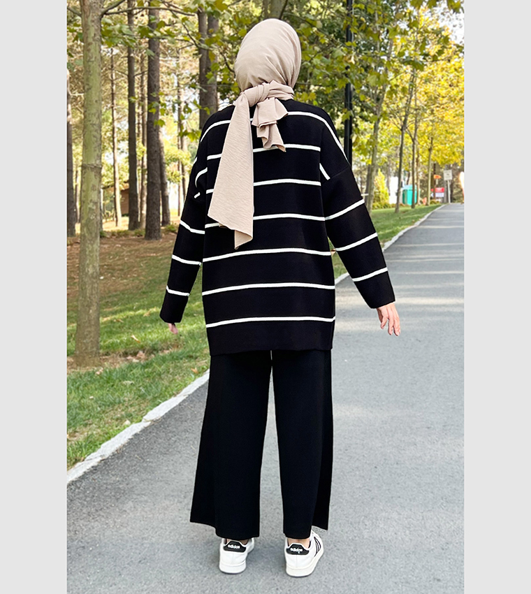 Striped Sweater and Bottom Set