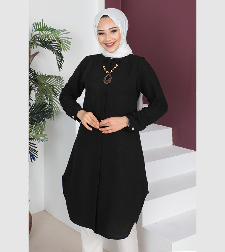 تونيك بأكمام طويلة مع عقد