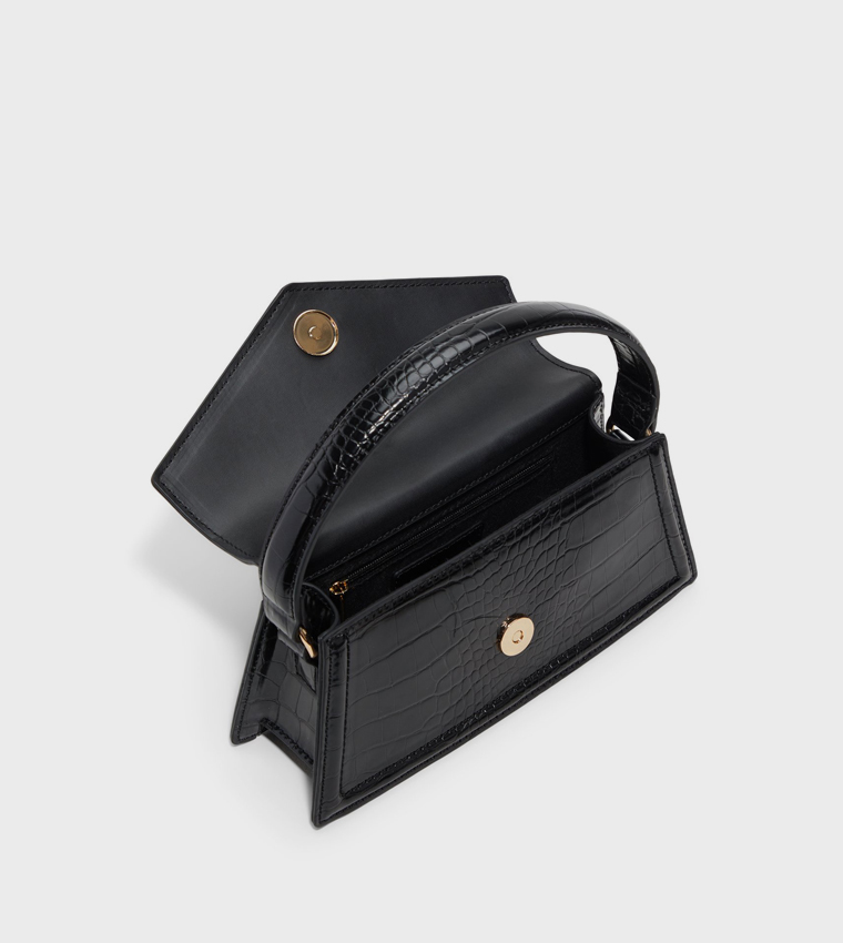 TEAGANN Textured Top Handle Bag